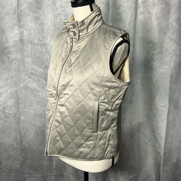Ralph Lauren Gold & Silver Reversible Quilted Vest with Pockets - size PL - Picture 4 of 16